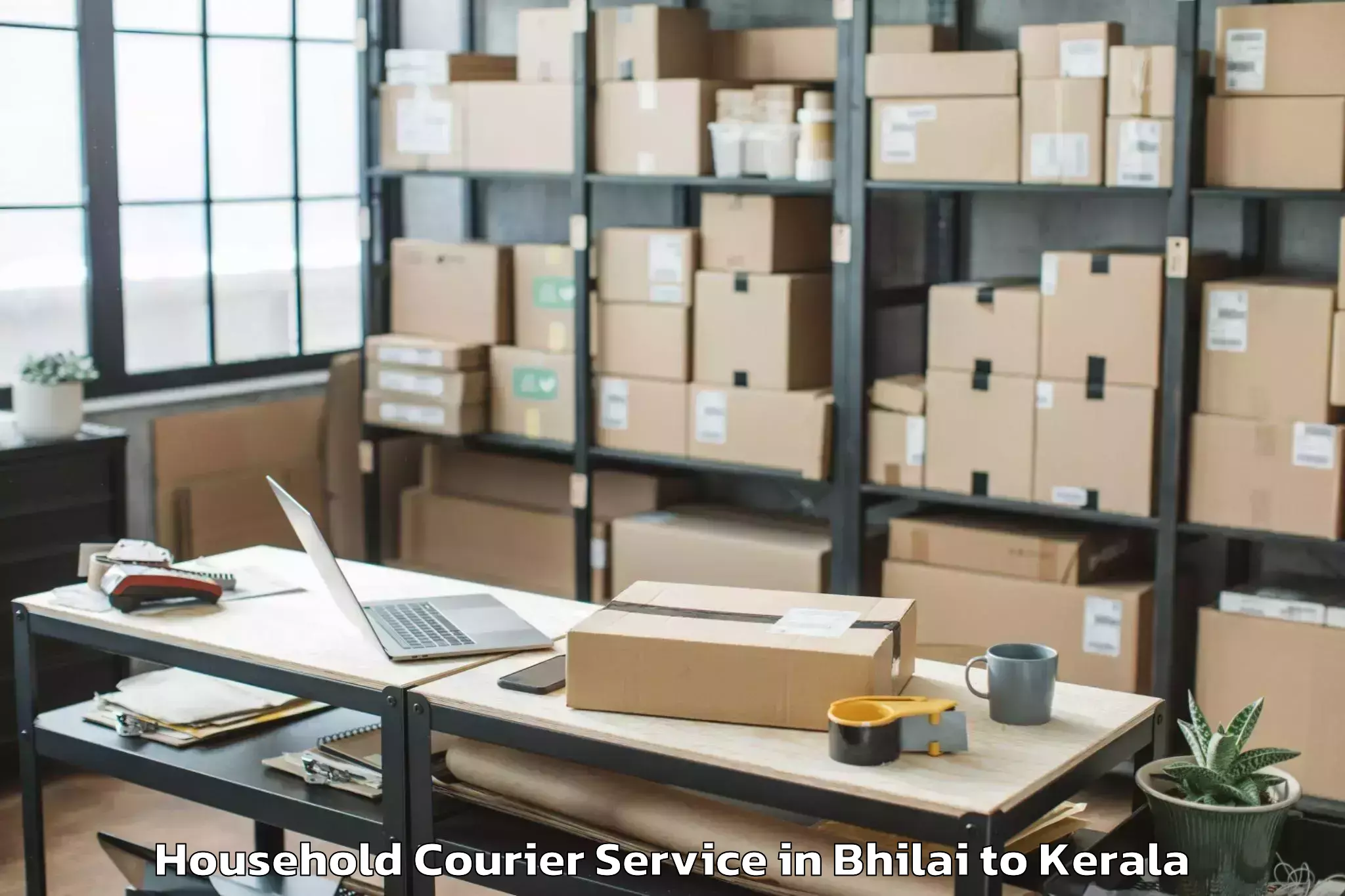 Reliable Bhilai to Piravam Household Courier